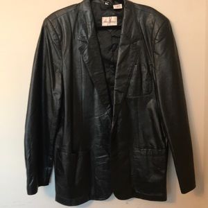 1970’s leather black blazer